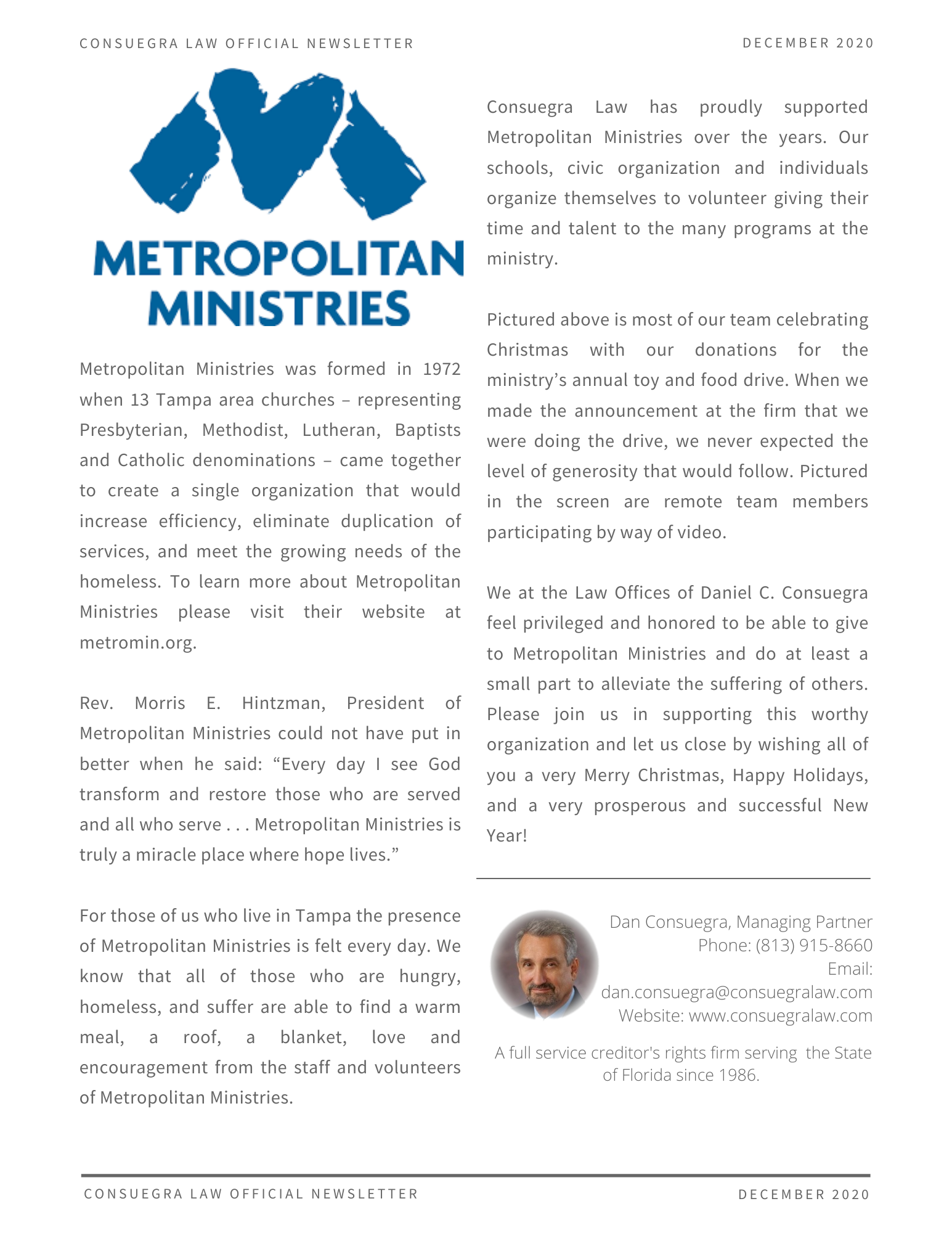 Page 2 of Newsletter